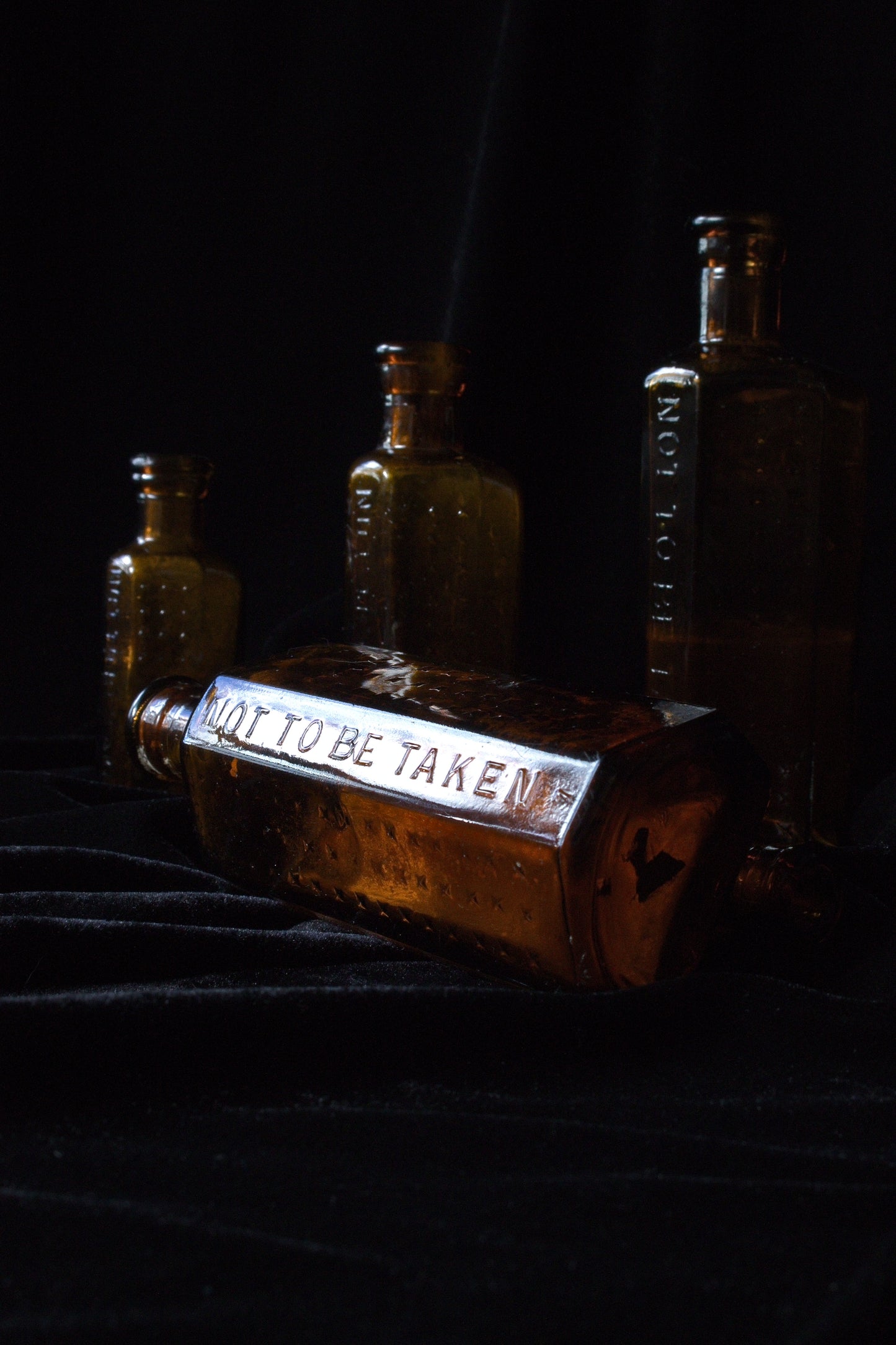 Antique Amber Poison Bottle
