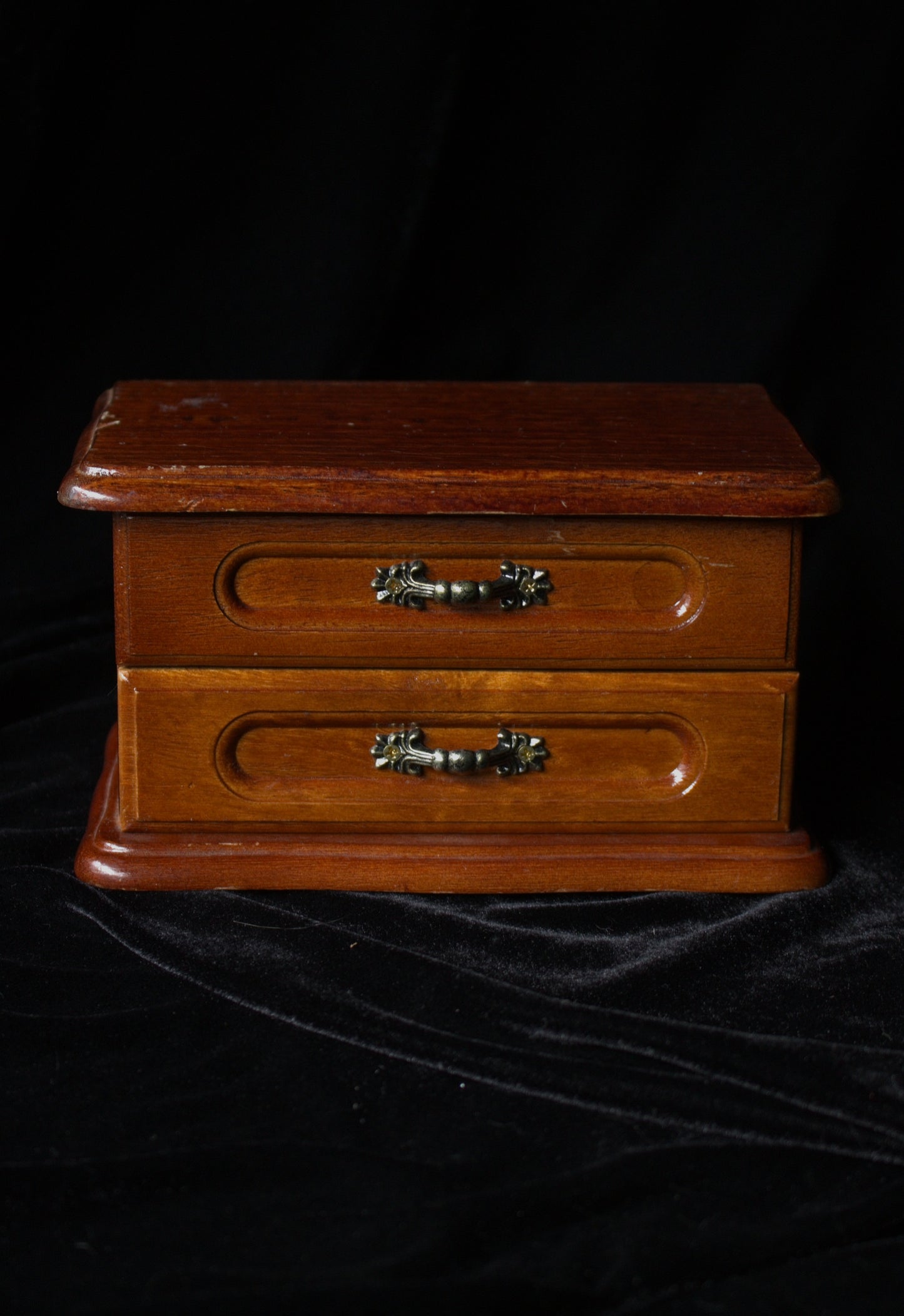 Vintage Miniature Drawers | Walnut Finish