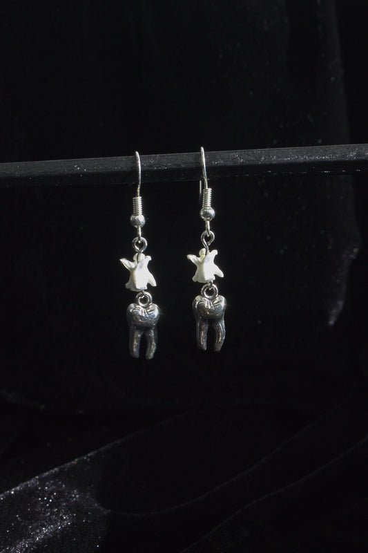 Teeth Snake Vertebrae Earrings