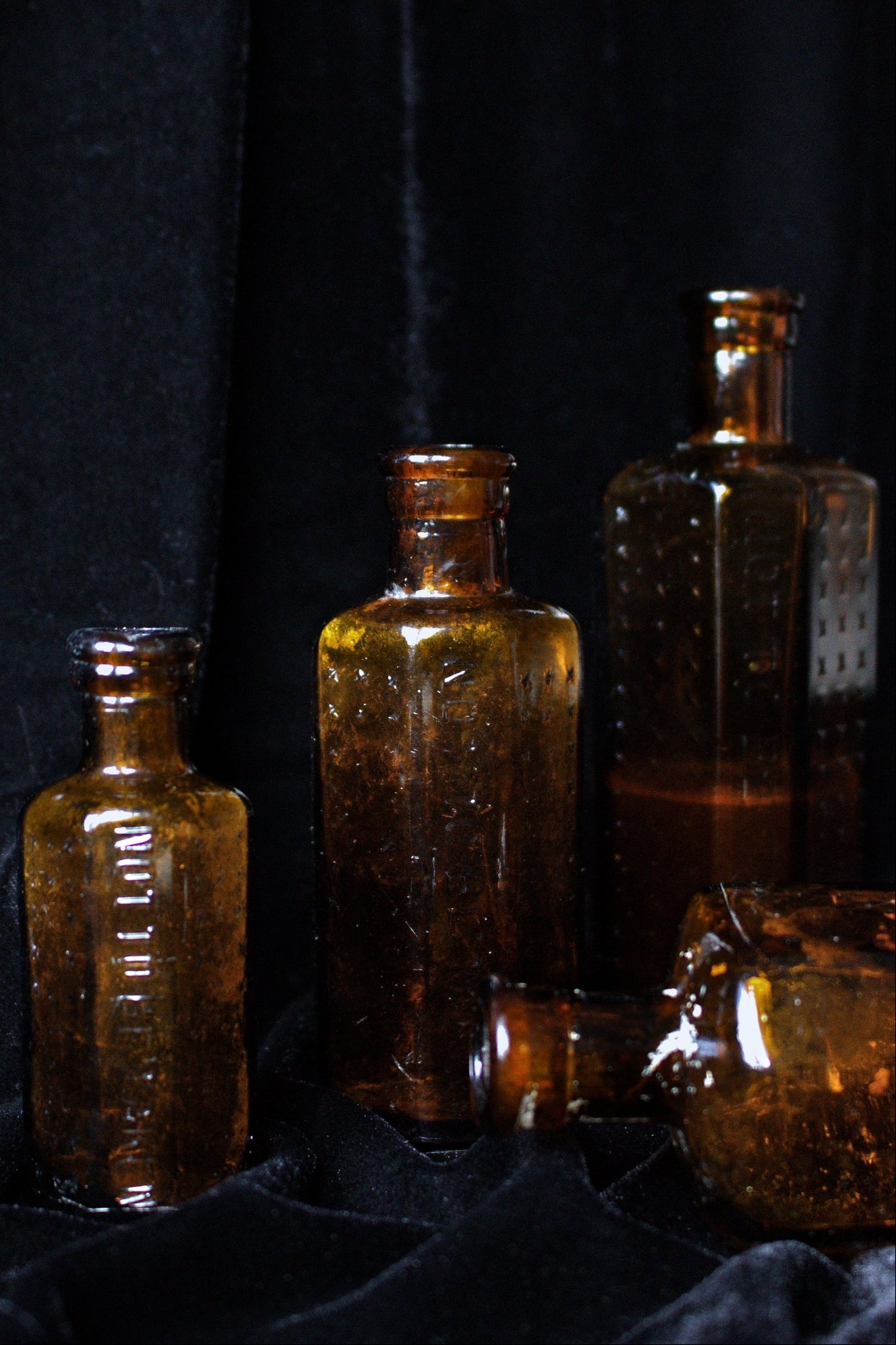 Antique Amber Poison Bottle