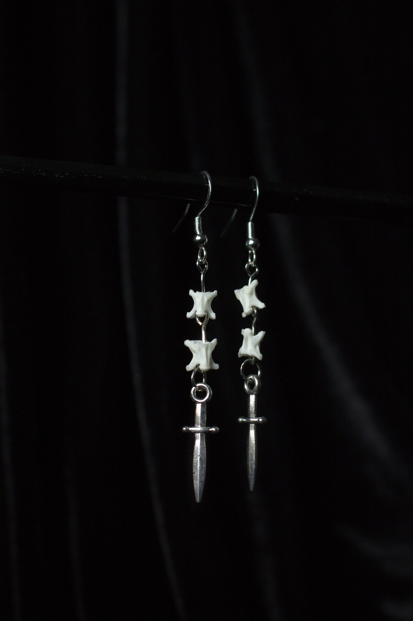 Dagger Snake Vertebrae Earrings