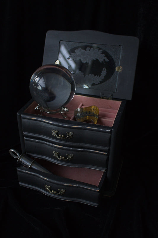 Vintage Miniature Display Drawers | Black Finish