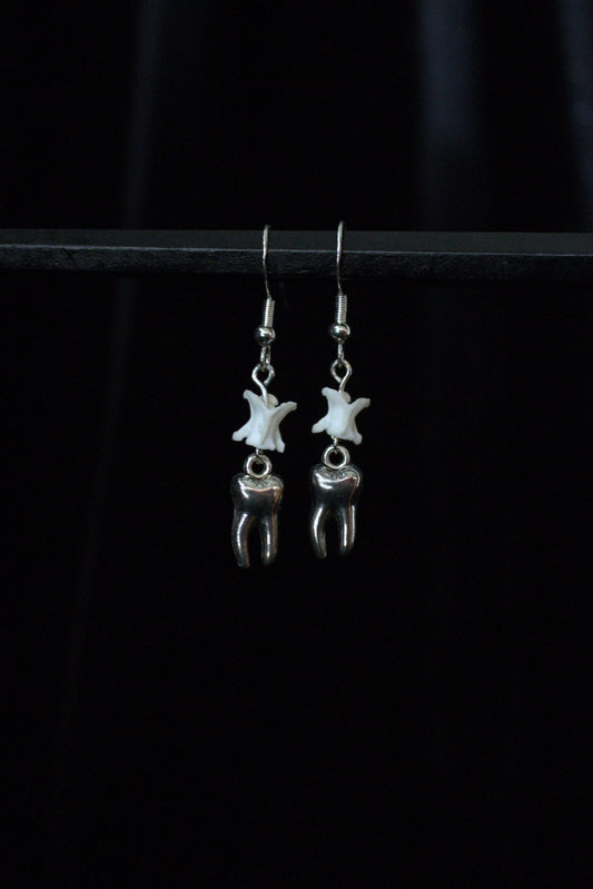 Teeth Snake Vertebrae Earrings